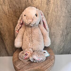 Jellycat Blossom Beige Bunny Petal Bunny FAST SHIP NEW Jellycat Bunny Medium
